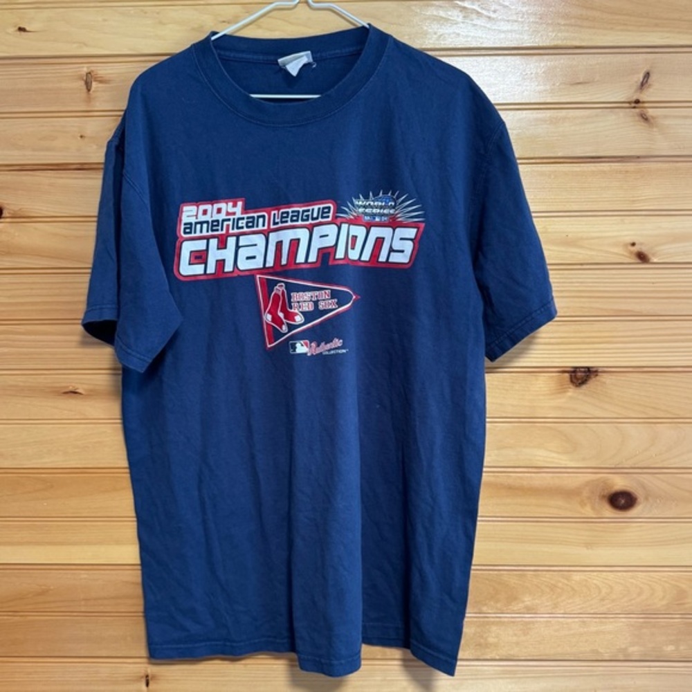 2004 Boston Red Sox AL Champions Lee Sport T Shirt Mens Large MLB Baseball